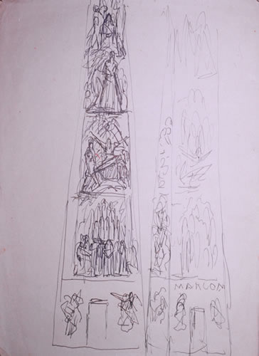 Bozzetto per obelisco a Marconi